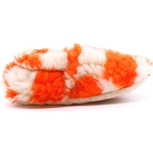 Morgedan Turuncu Krem Unisex Bebek Peluş Patik
