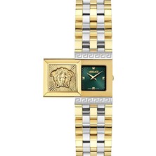 Versace VRSCVE0C00125 Altın Rengi Metalik Gri Çelik Kadın Kol Saati