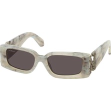 Off-White OERI098 0807 Gri Asetat Unisex Güneş Gözlüğü