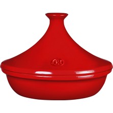 Emile Henry Ateşe Dayanıklı Kırmızı Burgundy Seramik Tajin Tenceresi 32 cm