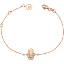 Bee Goddess Hamsa Kadın Altın Bileklik