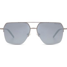 Cerruti 1881 Cr 80046 C1 Pilot Mat Gümüş Metal Erkek Güneş Gözlüğü