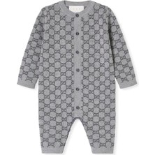 Gucci Gri Unisex Bebek Yün Tulum