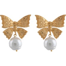Maison Mara Baroque Butterfly 22 Ayar Altın Kaplama Kadın Küpe