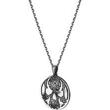 Kayra Khan Celtic Skull Erkek Gümüş Kolye