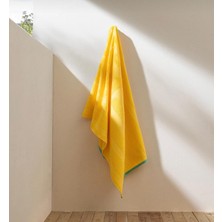 Ege Cotton %100 Pamuk Plaj Havlusu - Sarı 70 x 150 cm Hızlı Kuruma