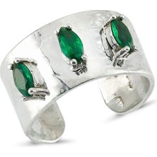 Reian Jewellery Troya Ring Green Marquise 925 Ayar Gümüş Zirkon Kadın Yüzük
