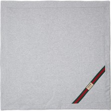 Gucci Gri Logo Detaylı Unisex Bebek Battaniye