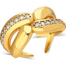 Nayra Jewelry United 925 Ayar Gümüş Üzeri 18 Ayar Mikron Altın Kaplama Kadın Yüzük