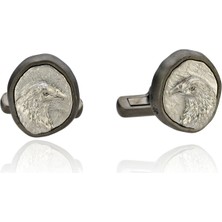 Melie Jewelry Eagle 925 Ayar Gümüş Erkek Kol Düğmesi