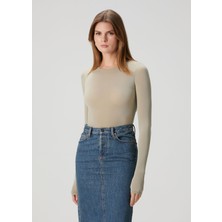 Wardrobe Nyc Sheer Bej Bodysuit