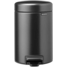 Brabantia BRB-8710755233449-BRA 233449-001-01-NEWICON Confıdent Grey Pedallı Çöp Kutusu 3l