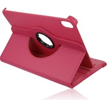 Nacario Mey Ithalat®   iPad Mini 6 Kılıf 360 Tablet Deri Kılıf - Pembe