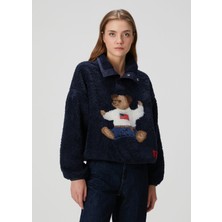 Polo Ralph Lauren Lacivert Ayıcık Jakarlı Sweatshirt