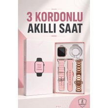 Hsc Bilişim Akıllı Saat Amoled Ekran 3 Kordonlu Aksesuar Hediyeli Sesli Görüşme