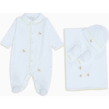 Princess Baby Civciv Nakışlı 4lü Unisex Bebek Hediye Seti
