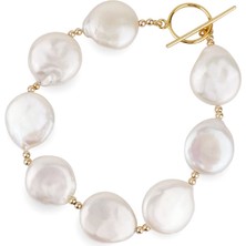 MLINI JEWELLERY Barok Incili Kadın Gümüş Bileklik
