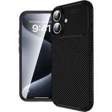 Nacario Mey Ithalat®   iPhone 16 Plus Kılıf Auto Focus Karbon Kapak - Siyah