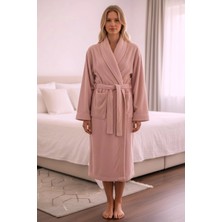 Erca Home Tekstil Ürünleri %100 Pamuklu Bornoz / Kadın Pudra Pembe Banyo