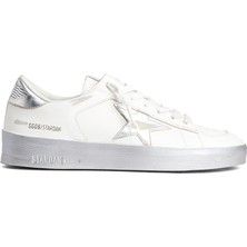 Golden Goose Stardan Beyaz Silver Kadın Deri Sneaker