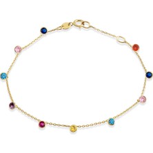 Orena Jewelry Rainbow Station 14 Ayar Altın Kadın Bileklik