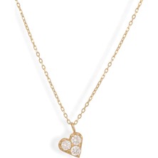 Ginza Design Jewelry Diamond Love Pırlanta Taşlı 14 Ayar Altın Kadın Kolye