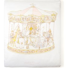 Atelier Choux Pembe Carousel Baskılı Saten Çarşaf