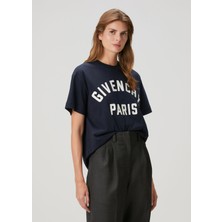 Givenchy Boxy Fit Lacivert Logolu T-Shirt