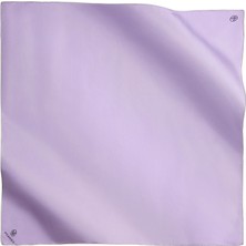 Poanes Twill Çift Baskılı Gümüş & Lila Ipek Eşarp