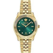 Versace Greca Time Petite VRSCVE9CA0725 Altın Rengi Çelik Pırlantalı Kadın Kol Saati