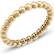 Rita Fine Jewelry Beaded 14 Ayar Sarı Altın Kadın Yüzük