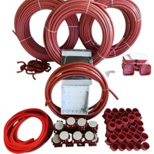 VOLT724 - Elektrik Tesisatı 3+1 Daire Tipi Duvar Desant Seti - (14'lük 18'lik 6 Atü Pvc Boru -Spiral - Norm Kare Buat Kasa - Dirsek -W Otomat Dahil Eksiksiz Paket)
