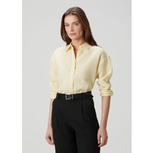 Lauren Ralph Lauren Sarı Çizgili Keten Gömlek
