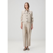 Brunello Cucinelli Vizon Pilili Keten Pantolon
