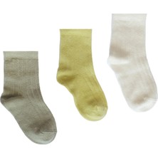 Lille Trove Renkli Unisex Bebek 3'lü Çorap Seti