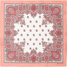 Etro Pembe Beyaz Ipek Poşet Mendil