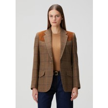 Polo Ralph Lauren Kahverengi Desenli Yün Blazer