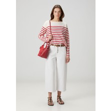 Lauren Ralph Lauren Saira Beyaz Crop Jean Pantolon