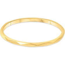 Safir Mücevher Mini Geometrik 14 Ayar Altın Kadın Yüzük