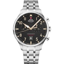 SWISS MILITARY BY CHRONO SM34098.04 Gümüş Çelik Erkek Kol Saati