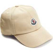 Moncler Bej Logo Detaylı Kadın Şapka