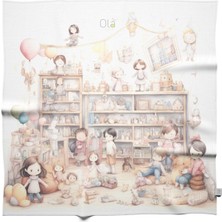 Ola Bebes Oyun Odası Desenli Müslin Örtü