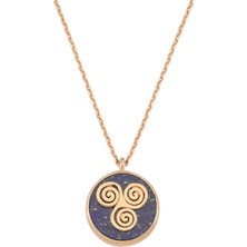 Bee Goddess Minerva Lapis Lazuli Kadın Altın Kolye