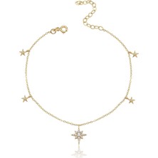Hamza Yılmaz Jewelry Kuzey Yıldızı Figürlü 14 Ayar Altın Kadın Halhal