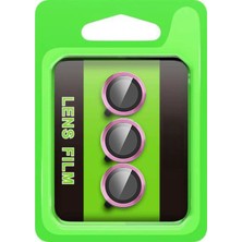 Nacario Mey Ithalat®  Samsung Galaxy S25 Fe Raze Metal Kamera Lens - Pembe