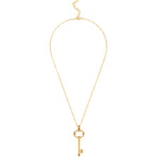 Aden Newyork Sacred Key Altın Kaplama Kolye