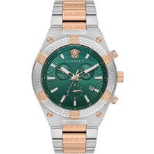 Versace V-Sporty Greca VRSCVESO01324 Rose Gold Metalik Gri Çelik Erkek Kol Saati