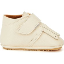 Atelier by Baby Krem Püskül Detaylı Unisex Bebek Deri Ayakkabı