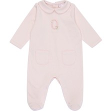 Princess Baby Pembe Bebe Yaka Nakış Detaylı Kız Bebek Tulum