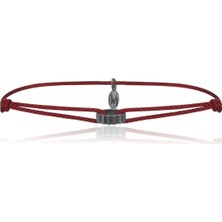 Melie Jewelry Notch 925 Ayar Gümüş Ipli Erkek Bileklik
